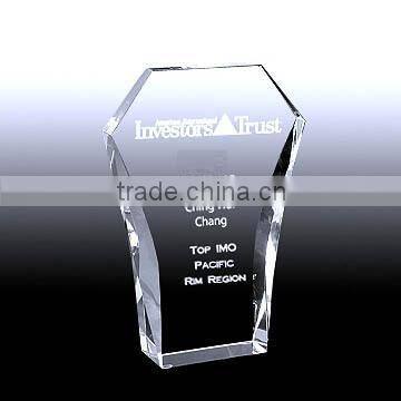 Wholesale Customized shape blank clear glass crystal trophy awards plaque