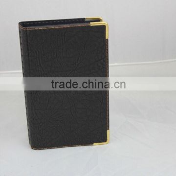 leather pu file folder name card holder pvc passport holder, passport holder with metal corner