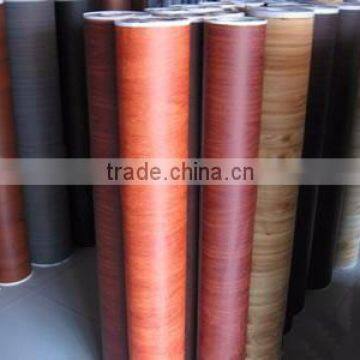 wood grainy vacuum press pvc foil wrapping paper