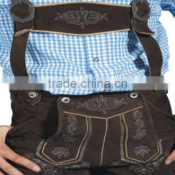 Herren Kurz Lederhosen in cow suede leather/ German outfit Trachten Wears pants,shorts