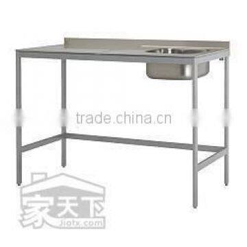 prefab stainless steel countertop with sink/modular stainless steel 304 workbench with sink
