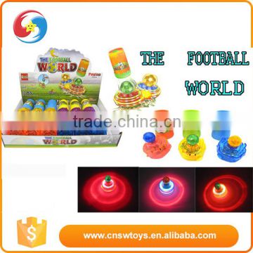 Children Toy plastic Spinning Laser Music Fun Peg Top