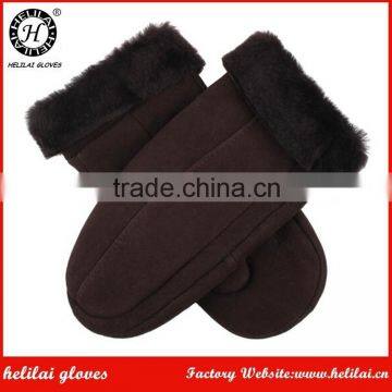 Women's Shearling Leather Gloves WithTurn Back Cuff Gloves