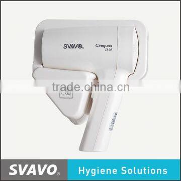 1300W multi-functional ABS low noise wall mounted hotel hair dryer