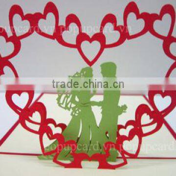 New Wedding (heat gate) greeting pop up card