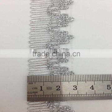 High Quality Fashion Curtain Sewing Silver Lurex Silvery Lace Trimming photo-2