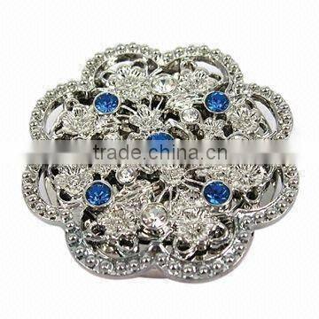 Foldable bag Hanger with Small Flowers and Blue Crystals,