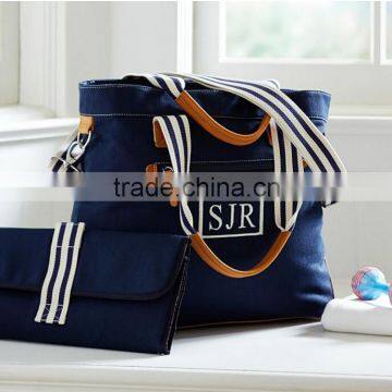custom high quality canvas diaper bag with baby change mat                        
                                                                                Supplier's Choice