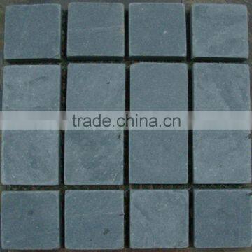 natural green color split surface finishing slate tumbled stone veneer flooring