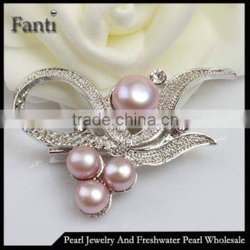 Freshwater pearls jewelry brooch in china wholesale