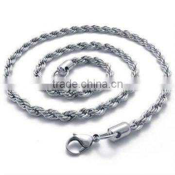 TN30 Rope Chain Necklace in Stainless Steel