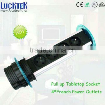 French type Desktop pop up tower socket