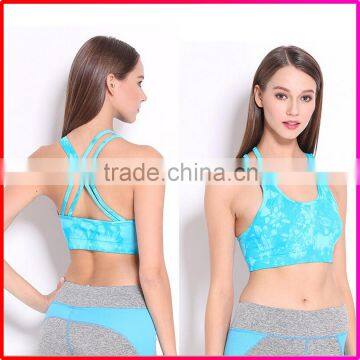 women fashion cross back comfort breathable fitness sport yoga bra sets