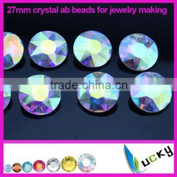 Wholesale Bling 27mm cristal stone crystal ab rivolis for rhinestones jewelry making supplies