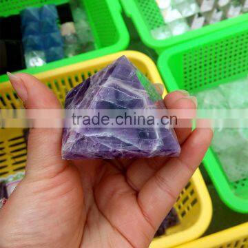 purple color dream amethyst gemstone pyramids
