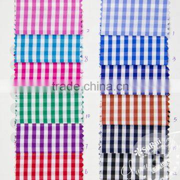 Wholesale plaid poly cotton twill shirting fabric