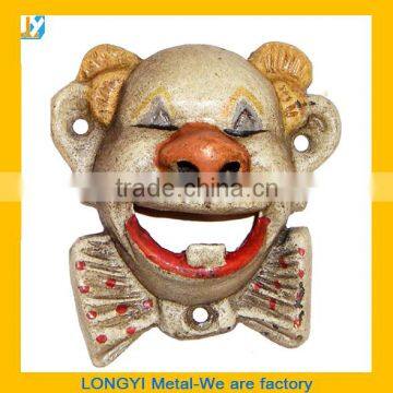 CLOWN CAST IRON WALL MOUNT BOTTLE OPENER NEW