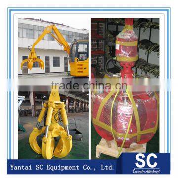 Hydraulic Orange Peel Grab, Hydraulic Rotation Excavator Grapple Buckets