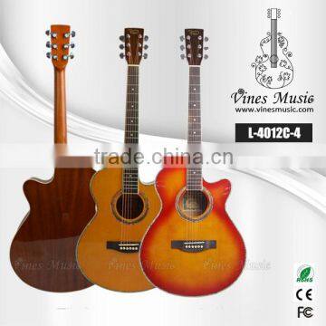 40inch good quality acoustic guitar sapele back & side chinese OEM factory