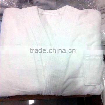 Cotton Terry Bathrobe Hotel Bathrobe Kimono Collar Adult Age Group