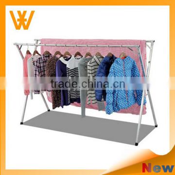 X shape Garment Rack, Convenient Double-Pole Folding Clothes Drying Rack, Scalable Balcony Clothes Drying Rack