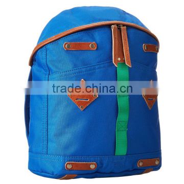 2014 student canvas school bag with synthetic leather trim