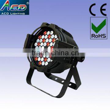 high power 36*3w rgbw dmx led par 64 stage light