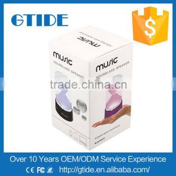 2016 New Design Hourglass Portable Wireless Music Mini Bluetooth Speaker With Magic Led Light and fm Radio/remote photo-6
