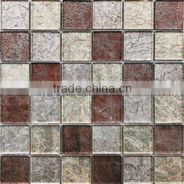 Gold foil crystal glass mosaic tile (PM4805)