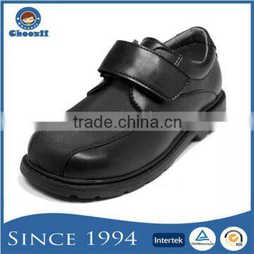 High Quality Simple Design Durable Anti kick Black Teenager Boys Kids Bulk School Shoes