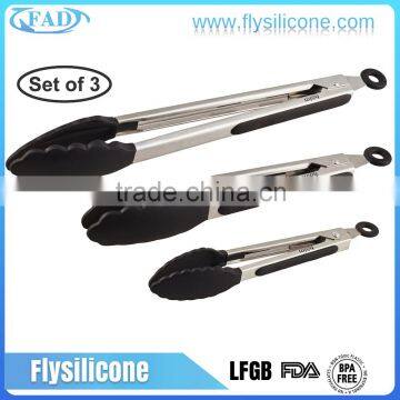 FDA certificate food grade material kitchen utensils silicone food tong
