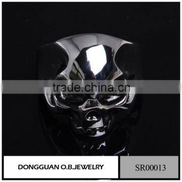 New Arrival Stainless Steel Skull Biker Ring/Motorcycle Piston Ring Design For Men photo-5