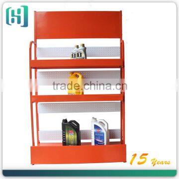 metal floor oil bottle rack/essential oil display stand/motor oil display rack