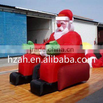 Giant Inflatable Christmas Santa in Chair for Christmas Decoration