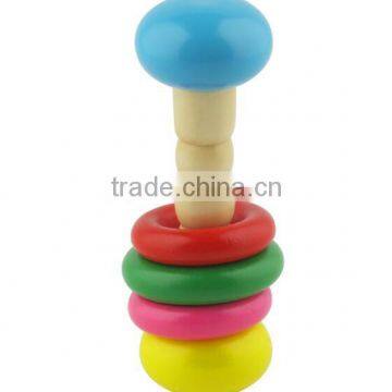 wholesale beech wooden vertical baby rattles