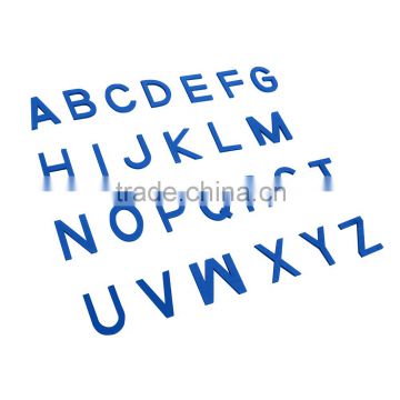 Montessori beechwood educational toy for capital moveable alphabet(print blue)