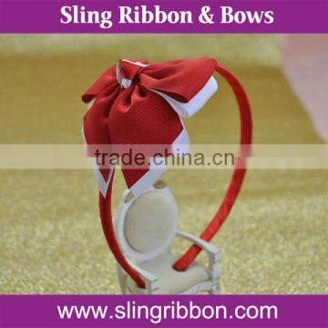 Red Grosgrain Ribbon Bow Headband Wholesale