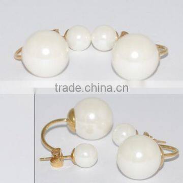 Fashion Stainless Steel Pearl Earring With Diamond Jewellery photo-4