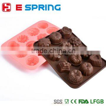 Beautiful flowers food grade silicone chocolate mold