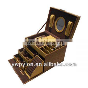 top grade PU leather preserve jewelry case