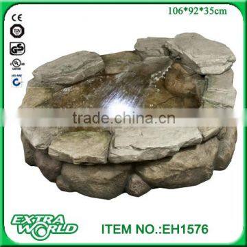 fiberglass artificial garden stone pool fountains