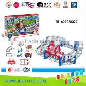 Hot sale b/o plastic track train toy slot toys with car tb16070027