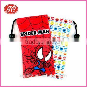 Coloful Heat Transfer Printing Soft Microfiber Bag for Mobile Phone /charger photo-3