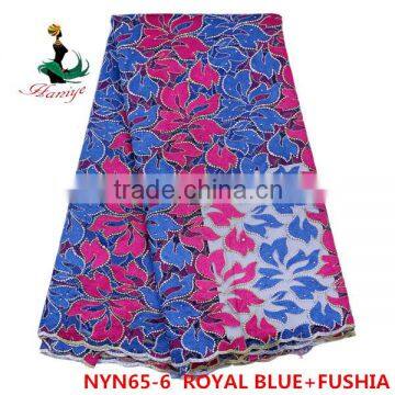 Haniye 2016 Wholesale Embroidery Tulle Lace Fabric African Net Lace Fabric for Nigerian Party/NYN65 photo-3