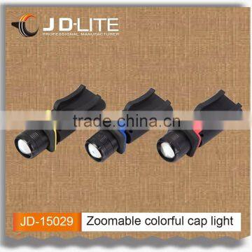 Most power led cap lamp zoomable headlamp can adjust the angle with clip can be easy carry