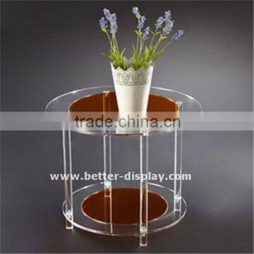 high quality clear acrylic round coffee table