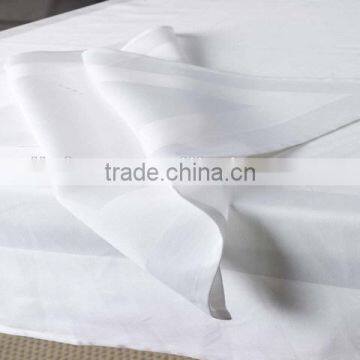 Cotton or cotton blended jacquard satin band wedding banquet table cloth round and rectangle table cloth