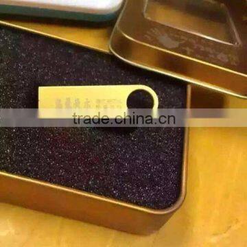 Best price full capacity golden mini metal usb