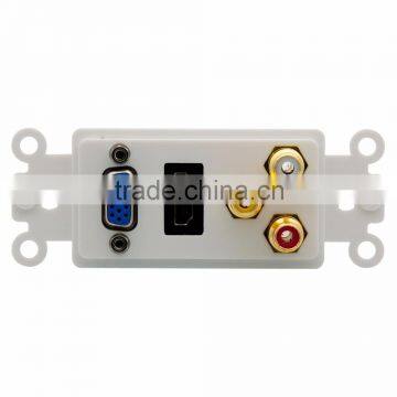 HDMI, VGA, 3RCA AV female to female Inner face plate wall plate