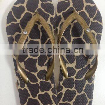 new soft animal printting beach slippers for women